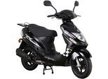 Motorroller ALPHA MOTORS "CityLeader", schwarz (schwarz, schwarz), Motorroller, 25 km/h, B:68cm H:105cm L:183cm