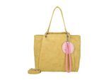 Henkeltasche FRITZI AUS PREUSSEN "Fritzi42N", Damen, Gr. B/H/T: 18cm x 33cm x 45cm, gelb, Kunstfaser, unifarben, Taschen, aus veganen Materialien