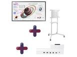 Samsung Flip Pro WM55B Flipchart 138,7 cm 55 Zoll inkl. Peerless TRVT-FLIP2 mobiler Rollwagen & Tray CY-TF65BBC