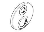 hansgrohe Rosette Metris Thermostat Unterputz 95905000 mit Ab-/Umstellventil chrom