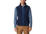Fleeceweste COLUMBIA "Fast Trek™ Fleece Vest", Damen, Gr. L, blau (collegiate 2), Fleece, Obermaterial: 100% Polyester, hoch geschlossener Ausschnitt, Westen Fleeceweste
