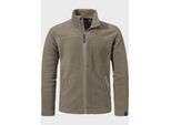 Fleecejacke SCHÖFFEL "CIRC Fleece Jk Style Purga MNS", Herren, Gr. 56, braun (4725, braun), Oberstoff: 100% Polyester, relaxed fit, hoch geschlossener Ausschnitt, Jacken Fleecejacke