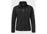 Fleecejacke SCHÖFFEL "CIRC Fleece Jk Style Smue WMS", Damen, Gr. 40, schwarz (9990, schwarz), Oberstoff: 100% Polyester, regular fit, hoch geschlossener Ausschnitt, Jacken Fleecejacke