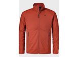 Fleecejacke SCHÖFFEL "Fleece Jk Style Cascata MNS", Damen, Gr. 54, rot (5590, rot), Oberstoff: 94% Polyester, 6% Elasthan, regular fit, hoch geschlossener Ausschnitt, Jacken Fleecejacke
