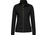 Trainingsjacke LPO "Abby II", Damen, Gr. 36 (S), schwarz, 60% Polyester; 40% Baumwolle, regular fit, gerader Abschluss, Jacken Trainingsjacke, glatt mit matter Struktur