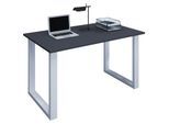 VCM Holz Schreibtisch H. 76 x B. 140 x T. 50 cm Computertisch schlicht Füße aus hochwertigem Metall Arbeitstisch Büromöbel - Lona U