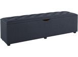Hockerbank HOME AFFAIRE "Knobbed", blau, B:160cm H:42cm T:40cm, Struktur fein (100% Polyester) für Bett Classico, Piazza, Premium und Vega;Struktur (100% Polyester) für Bett Crato und Lucina;Struktur (60% Baumwolle, 40% Leinen) für Bett Kiss;Kunstleder für Bett Natura;Struktur (100% Polyester) für Bett Nordica, Hocker, Hockerbank mit Stauraum, Breite 120 cm und 160 cm