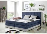 Boxspringbett HOME AFFAIRE, blau, B:193cm L:210cm, Komplettbetten, Boxspringbett, inklusive Topper und Wendekissen