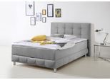 Boxbett HOME AFFAIRE "Vaasa", silber, B:154cm L:230cm, Komplettbetten, inkl. Bettkasten & Topper, XXL-Ausführung, Überlänge 220 cm