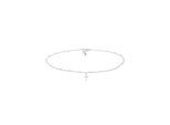 Collier ELLI "Choker Kugelkette Kreuz Glaube Schmuck Geschenk 925 Silber" Gr. 36, silber, Halsketten, Damen, 36, ohne Stein, Silber 925 (Sterlingsilber), L: 36, Collier