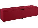 Hockerbank HOME AFFAIRE "Knobbed", rot, B:160cm H:42cm T:40cm, Struktur fein (100% Polyester) für Bett Classico, Piazza, Premium und Vega;Struktur (100% Polyester) für Bett Crato und Lucina;Struktur (60% Baumwolle, 40% Leinen) für Bett Kiss;Kunstleder für Bett Natura;Struktur (100% Polyester) für Bett Nordica, Hocker, Hockerbank mit Stauraum, Breite 120 cm und 160 cm
