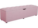 Hockerbank HOME AFFAIRE "Knobbed", rosa (rosé), B:160cm H:42cm T:40cm, Struktur fein (100% Polyester) für Bett Classico, Piazza, Premium und Vega;Struktur (100% Polyester) für Bett Crato und Lucina;Struktur (60% Baumwolle, 40% Leinen) für Bett Kiss;Kunstleder für Bett Natura;Struktur (100% Polyester) für Bett Nordica, Hocker, Hockerbank mit Stauraum, Breite 120 cm und 160 cm