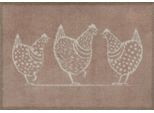 Fußmatte TURTLE MAT "Hens", braun, B:60cm H:9mm L:85cm, Baumwolle, Teppiche, Fußmatte