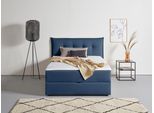 Boxbett HOME AFFAIRE "Kederleicht", blau, B:175cm L:213cm, Komplettbetten, Boxspringbett, inklusive Bettkasten & Topper, in 4 Breiten und 2 Härtegraden