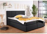 Boxbett HOME AFFAIRE "Fidan", grau (anthrazit), B:194cm L:210cm, Komplettbetten, Boxspringbett, wahlweise mit Bettkasten, in H2, H3 & H4 erhältilich