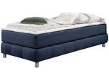 Boxspringbett HOME AFFAIRE "Salo", blau, B:96cm L:206cm, Komplettbetten, Boxspringbett, Ohne Kopfteil, inkl. Topper, auch in Überlänge 220 cm
