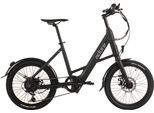 E-Bike ADORE "20" Alu Kompaktfahrrad C-200 Compact Bike Heckmotor 45NM / 10,4Ah" Gr. 43, schwarz (schwarz, schwarz), Elektrofahrräder, Herren, 43cm, 20 Zoll (50,80cm), Pedelec, Elektrofahrrad für Damen und Herren