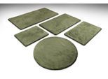 Badematte WECON HOME BASICS "Emil", oliv grün, H:25mm, Polyester, Badematten, Badematte, waschbar, rutschfest, strapazierfähig, pflegeleicht und super weich