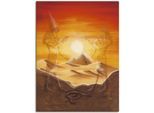 Leinwandbild ARTLAND "Ägypten", orange (farbe bild(er): orange), B:90cm H:120cm, Bilder, Leinwandbild, auf Holzrahmen gespannt