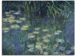 Leinwandbild ARTLAND "Teil Seerosenbild Musée de l'Orangerie", blau (farbe bild(er): blau), B:80cm H:60cm T:1,8cm, Bilder, Leinwandbild, auf Holzrahmen gespannt