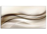 Wandbild ARTLAND "Braune abstrakte Welle", braun (farbe bild(er): braun), B:150cm H:75cm, Bilder, Wandbild, als Alubild, Leinwandbild, Poster in verschied. Grössen
