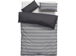 Bettwäsche BRUNO BANANI "Dana", grau (grau, anthrazit), B/L: 135cm x 200cm, 1 Stk., 1 Stk., Renforcé, B/L: 80cm x 40cm, 2 Stk., Renforcé, Obermaterial: 100% Baumwolle, Bettwäsche, Bettwäsche, in Gr. 135x200 oder 155x220 cm, 100% Baumwolle, Renforcé