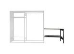 Anbau-Werkbank für Bike-/Freizeit-Steckregalsystem ORDO Flex, 1 Fachboden, Fachlast 140 kg, B 1360 x T 635 x H 825 mm, tiefschwarz matt RAL 9005