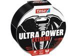 tesa® Montageband Ultra PowerExtrem, robust & reissfest, temperatur-/wasser-/UV-beständig, von Hand einreissbar, 1 Rolle mit L 25 m x B 50 mm, schwarz