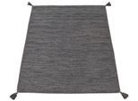 Teppich PACO HOME "Kilim 210", grau, B:160cm H:12mm L:220cm, Baumwolle, Teppiche, Teppich, Handgwebt, Flachgewebe, reine Baumwolle, handgewebt, Uni Farben