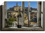 Wandbild ARTLAND "Blick aus dem Fenster Matera, Italien", grau (farbe bild(er): grau), B:60cm H:40cm, Bilder, Wandbild, als Alubild, Leinwandbild, Poster in verschied. Grössen
