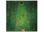 Wandbild ARTLAND "Die Sonnenblume", grün (farbe bild(er): grün), B:70cm H:70cm T:1,8cm, Bilder, Wandbild, auf Holzrahmen gespannt