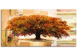 Wandbild ARTLAND "Herbstbaum auf abstraktem Hintergrund", braun (farbe bild(er): braun), B:100cm H:50cm, Bilder, Wandbild, als Leinwandbild, Poster in verschied. Grössen