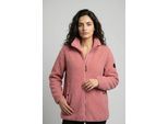 Fleecejacke ICEPEAK "ICEPEAK PARACHUTE", Damen, Gr. XXL, pink, Obermaterial: 100% Polyester, Jacken Fleecejacke, sportlicher Stil, mit Stehkragen, mit zwei Vordertaschen mit Knöpfen