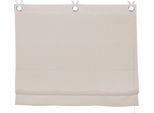 Raffrollo MY HOME "Fiete" Gr. 3, beige, B:80cm H:150cm, Obermaterial: 100% Polyester, Raffrollos, Raffrollo, Leinen Optik, halbtransparent, monochrom, basic