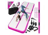 KESSER® Turnmatte Aufblasbar Airtrack 2m/3m/4m/5m/6m Fitness-Matte Gymnastikmatte inkl. Tragetasche & elektr. Luftpumpe Yogamatte, Tumbling Matten, Trainingsmatte, Turn- & Fitness