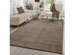 Teppich THE CARPET "Everest", braun, B:240cm H:14mm L:340cm, Polypropylen, Teppiche, Teppich, moderner Wohnzimmer Teppich hohe Flordichte