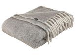 Wohndecke BRUNO BANANI "Lagan", grün (grau), B:150cm L:200cm, Polyester, Wohndecken, Wohndecke, Kuschelige Wohndecke mit Fransen, hochwertige Qualität, modern