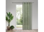 Gardine "Eleonora", grün, B:140cm H:245cm, Polyester, HOME LIVING BY GERSTER, Gardinen, Gardine, SB-Ösenschal "Eleonora"