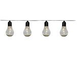 EGLO Lichterkette "LED Lichterkette Libisa, Balkon Deko, Glühbirnen, IP44 Outdoor", transparent (warmweiß), Flammen 10 Stk., Gesamtlänge 4,05m, Lichterketten, Kunststoff, 10 Leuchtmittel, 4,05m Kabel, batteriebetrieben, Terrasse, Lichterkette