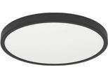 EGLO Aufbauleuchte "Fueva 6 Aufbaulampe, Metall und Kunststoff, Deckenbeleuchtung, Lampe", schwarz, 1, Ø 38,9cm H: 2,5cm, 1 Stk., Leuchten, Aufbauleuchte - H2,5 x Ø38,9 cm - schwarz - 17W inkl.