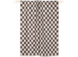 Strandtuch PAD "CHESS", schwarz (charcoal), B:100cm L:180cm, Frottee, Frottee, Handtücher, Made in Europe, modernes Karo Design