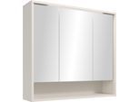 Spiegelschrank BASIC BY BALCULINA "Lucera BxHxT 80x75x20 cm", weiß (kaschmirfarben), B:80cm H:75cm T:20cm, Holzwerkstoff, Schränke, Spiegelschrank, Breite 80cm, LED-Beleuchtung kaltweiß