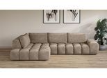 Ecksofa OTTO HOME "AZITA L-Form, XXL 352 cm Designsofa in Bubble-Opitk", grau (taupe), B:352cm H:72cm T:210cm, 100% Polyester, Sofas, Ecksofa, lose Rückenkissen, traumhafte Steppung