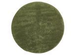 Teppich ANDIAMO "Arezzo", grün (dunkelgrün), H:16mm Ø:67cm, Polyester, Teppiche, Teppich, Uni Farben, weicher Flor, waschbar, ideal im Wohnzimmer & Schlafzimmer