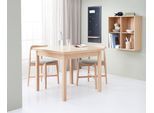 Esstisch HAMMEL FURNITURE "Basic Dinex, ausziehbar, mit Einlegeplatten - Furnier/Massivholz", braun (weißpigmentiert eiche), B:90cm H:76cm T:90cm, Tischplatte: Eiche weiß pigmentiertes Furnier und matt lackiert;Gestell: Massivholz, Tische, Esstisch, Qualität & dänisches Handwerk, langlebig, quadratisch, in zwei Breiten