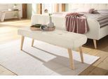 Bank HOME AFFAIRE "Amrum", beige (creme), B:120cm, Sitzbänke, im Struckturstoff