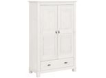 Wäscheschrank OTTO HOME "Rauna", weiß, B:96cm H:155cm T:38cm, Massivholz, Schränke, aus massiver Kiefer, FSC, 2-türig, 96cm breit, Topseller