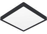 EGLO Aufbauleuchte "Fueva 6-Z Deckenlampe, ZigBee, App und Sprachsteuerung, Badlampe, IP44", schwarz, 1, H: 2,5cm, 1 Stk., Leuchten, Aufbauleuchte - L29,5 x B29,5 x H2,5 cm - schwarz - 13,5W inkl.