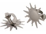 Dekoklammer für Raffhalter GOOD LIFE "Sonne" Gr. 1, silberfarben, B:8cm H:8cm, Metall, Raffhalter, für Stoffe und Vorhänge