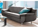 3-Sitzer TRENDMANUFAKTUR "Rondo, Breite 207 cm, breite Armlehnen, Füße chromfarben", braun, B:207cm H:85cm T:94cm, Microfaser PRIMABELLE (100% Polyester);Kunstleder SOFTLUX;Struktur (54% Polyacryl, 46% Polyester);NaturLEDER (echtes Rindsleder ) in Sitz und Rücken, Korpus in Kunstleder Softlux, Sofas, wahlweise mit Federkern, pflegeleichte Bezügen, Unser Dauertiefpreis, Topseller